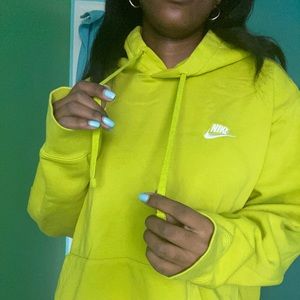 Nike Trend Fleece oversized hoodie in lime green